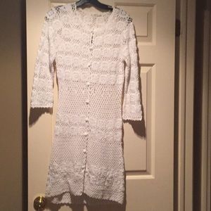 NWOT Tyler-boe White Knit Long Cardigan-S-